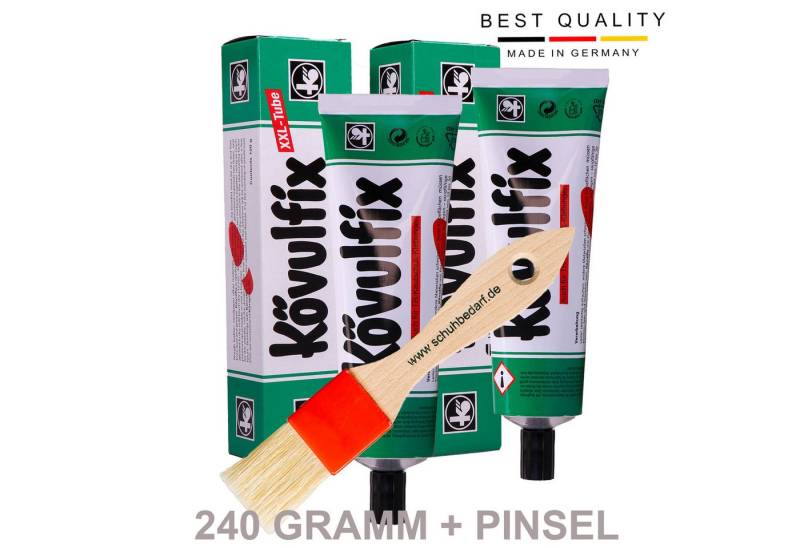Langlauf Schuhbedarf Klebstoff Kövulfix Kontaktkleber Set 240g + Pinsel, Extra starker Schuhkleber, (1-tlg) von Langlauf Schuhbedarf