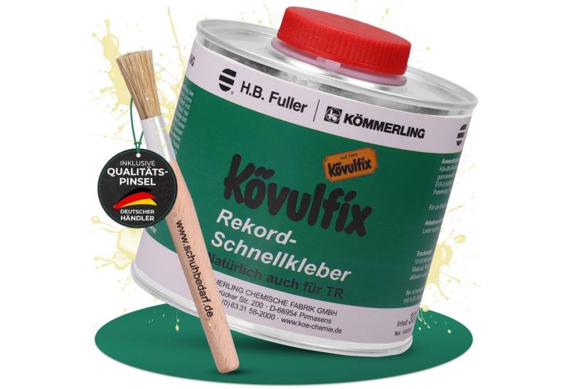Langlauf Schuhbedarf Klebstoff Kövulfix Schuhkleber300g extra stark inklusive Langlauf Auftragspinsel, (2-tlg) von Langlauf Schuhbedarf
