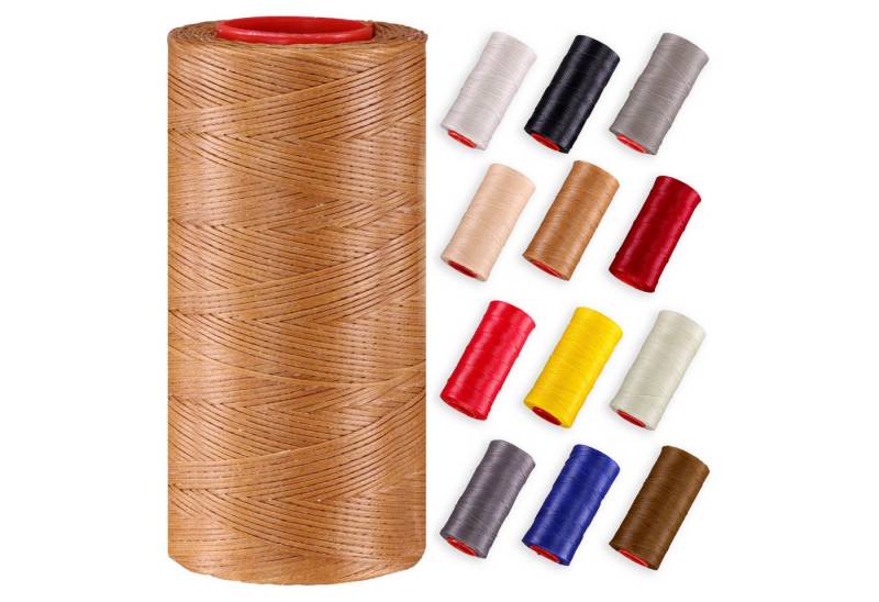 Langlauf Schuhbedarf Ledergarn gewachst 0,8mm - 250m Rolle 100% Polyester Nähgarn von Langlauf Schuhbedarf