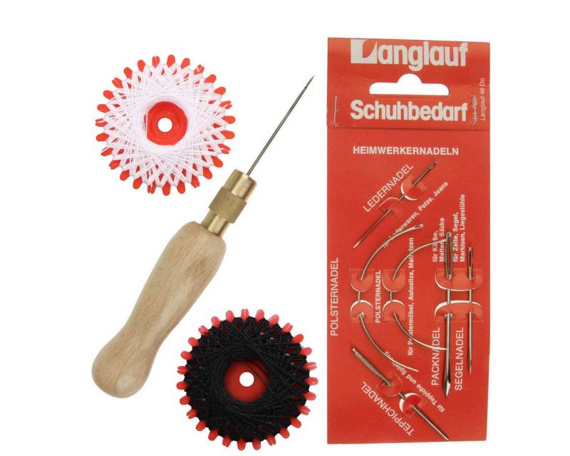 Langlauf Schuhbedarf Nähset I für Schuhmacher Polsterer Sattler Segelmacher Nähgarn von Langlauf Schuhbedarf