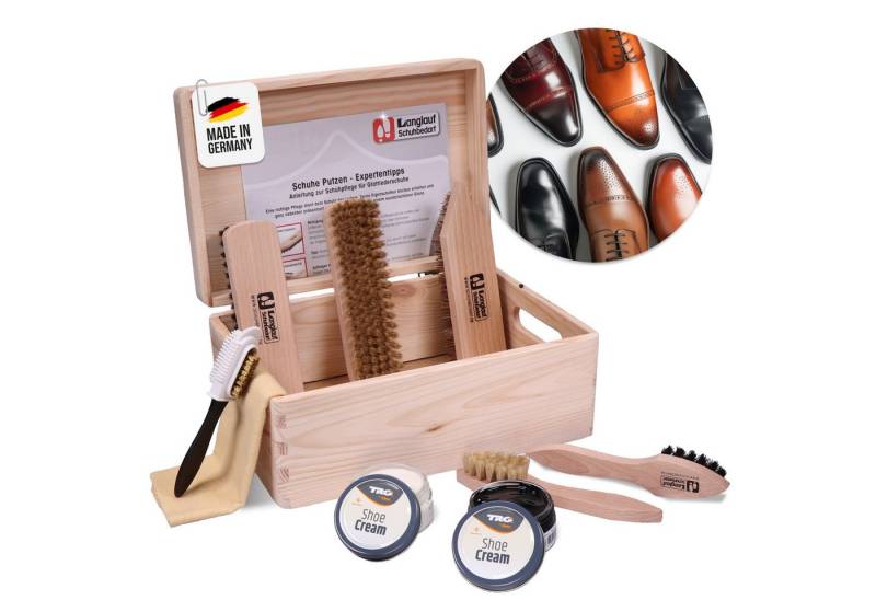 Langlauf Schuhbedarf Reinigungsbürsten-Set Langlauf Schuhbedarf Schuhputzkasten Verona von Langlauf Schuhbedarf