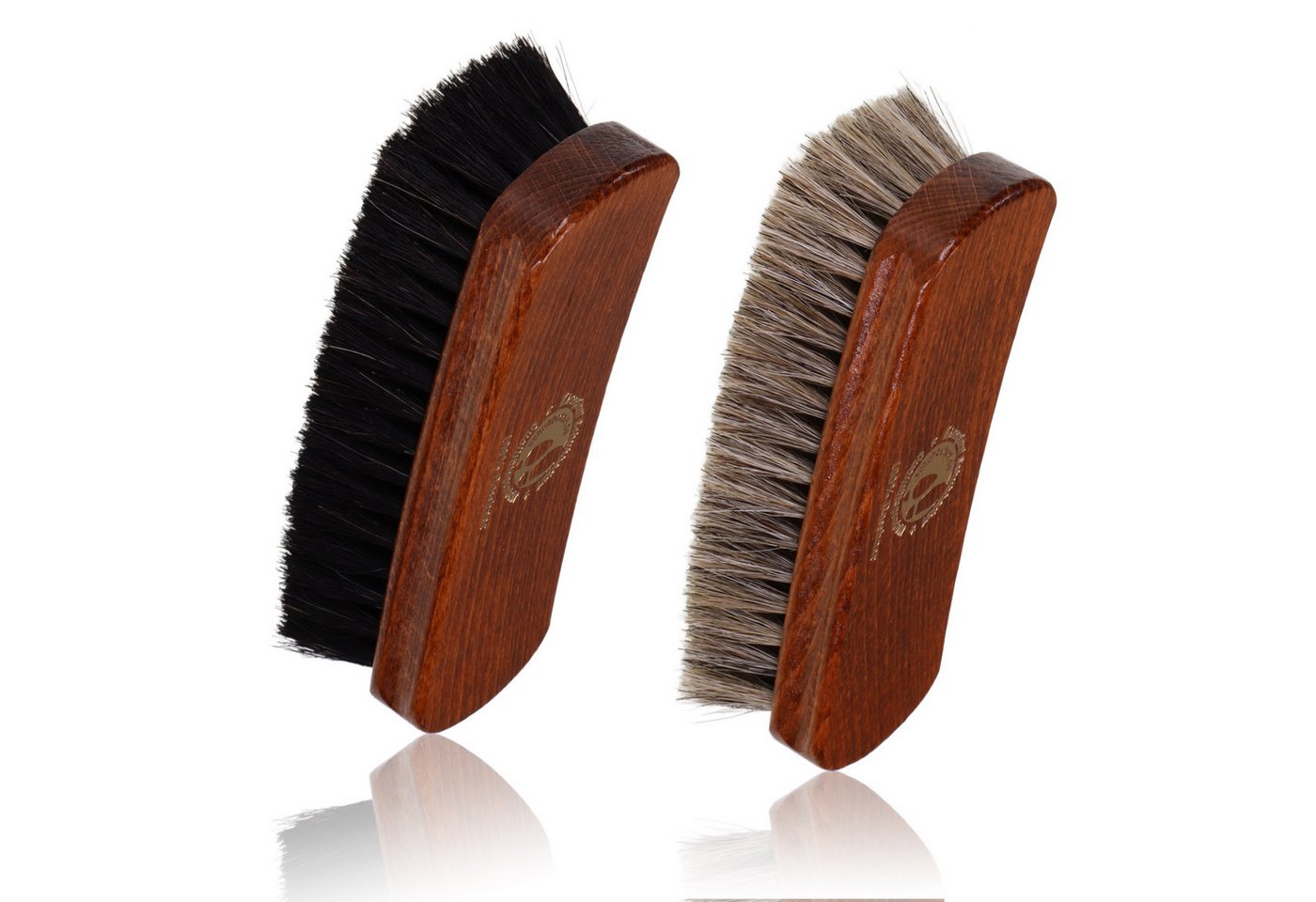 Langlauf Schuhbedarf Reinigungsbürsten-Set Rosshaar Schuhbürsten 2er Set Polierbürste Pferdehaar, (2-tlg) von Langlauf Schuhbedarf