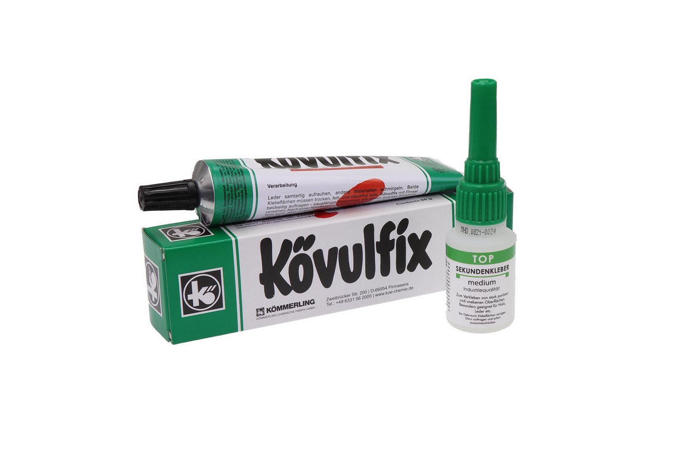 Langlauf Schuhbedarf Sekundenkleber Top2Glue Sekundenkleber 20gr. medium + 60gr. Kövulfix, (1-tlg) von Langlauf Schuhbedarf