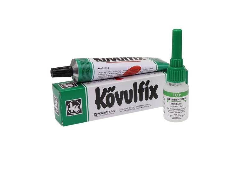 Langlauf Schuhbedarf Sekundenkleber Top2Glue Sekundenkleber 20gr. medium + 60gr. Kövulfix, (1-tlg) von Langlauf Schuhbedarf