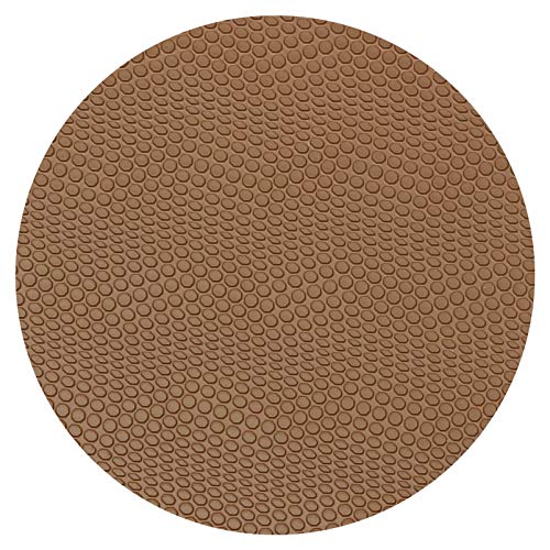 Sohlengummiplatte 250mm x 600mm 4mm stark - rutschfestes Croco Profil von Langlauf Schuhbedarf - Sohlengummi zur Anfertigung von Schuhsohlen, Huarache Sandalen oder als Anti Rutsch Belag (braun) von Langlauf Schuhbedarf