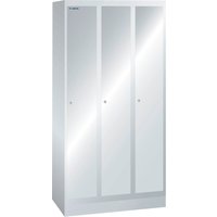 LISTA Garderobenschrank, (TxH) 500x1800mm, mit Sockel, 3 Abteile, Verschlussvorrichtung von Lista