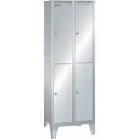 LISTA Garderobenschrank, (TxH) 500x1850mm, mit Füßen, 2-reihig, 2x2 Abteile, Verschlussvorrichtung von Lista