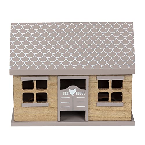 CLAYRE & EEF EIERHAUS Beiges Eierhaus aus Holz 23x13x18 cm von Clayre & Eef