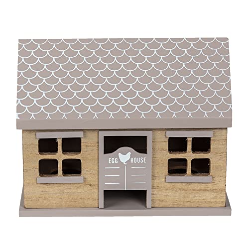 CLAYRE & EEF EIERHAUS Beiges Eierhaus aus Holz 23x13x18 cm von Clayre & Eef