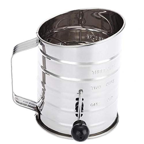 Hand Mehlsieb Edelstahl 4 Linie-3-cup Leakage Pulver Backen Werkzeug Splitter 1pc von Lankater