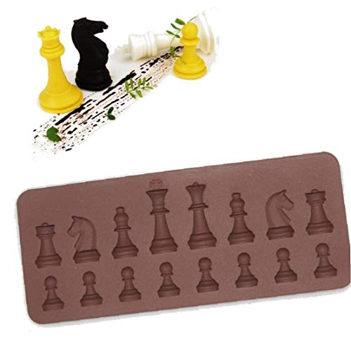 Lankater 16 Cavity Schach Shaped Silikon-Form-schokoladen-Kuchen-Zucker Eiswürfel Bakeware Gebäck Werkzeuge 21.8 * 8.8cm von Lankater