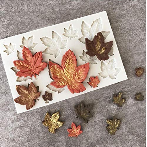 Lankater 1pc Ahornblätter Silikon-Form Für Kuchen Dekorieren, Basteln, Kuchen, Sugar, Süßigkeiten, Schokolade, Kartenherstellung Und Clay (zufällige Farbe) von Lankater