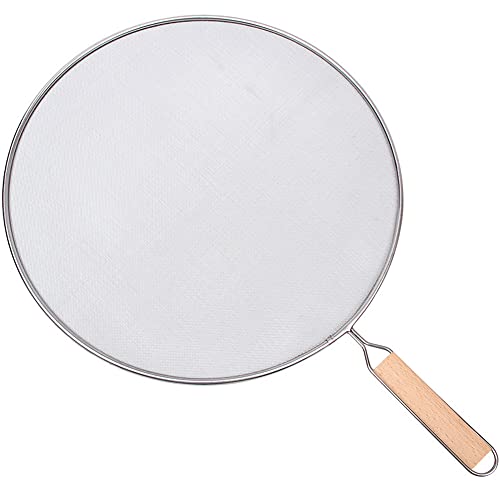 Lankater 33cm Grease Splatter Screen Stainless Steel Splatter Guard with Pp Handle Anti Grease Scald Proof for Frying Pan Cooking Tools von Lankater
