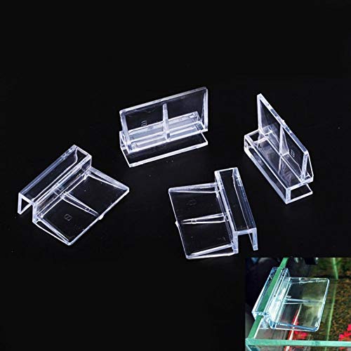 Lankater 4pcs Aquarien-Abdeckung Clip, 6mm Aquarien Aquarium Acryl Clips Glasabdeckung Stützhalter Universal-Deckel Clips Für Randlos Aquarien von Lankater