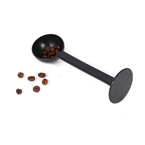 Lankater Kaffeelöffel, 2 in 1 Multifunktions Kaffee Tamper & 10 g Messlöffel, Kaffee Stopfexpress Werkzeug für Barista, Coffee Bean Press, Schwarz, 1 Stück von Lankater