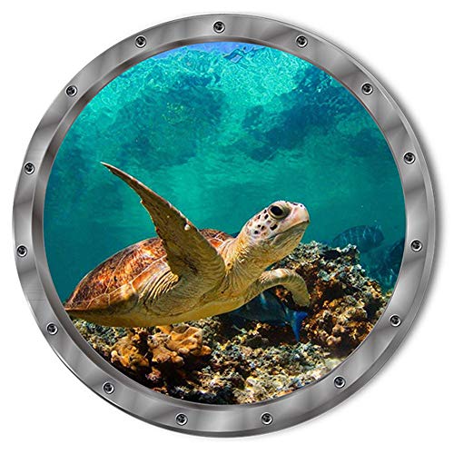 Lankater Fisch-Ozean-Ansicht Windows-Wand-Aufkleber Einfüllfenster Abziehbilder Dekor von Lankater