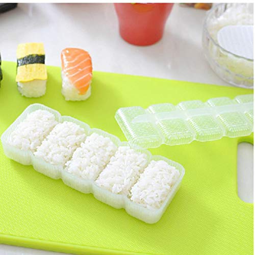 Lankater Japanische Sushi-Hersteller-Form, Nigiri Sushi Zu Machen Kits, Rechteck-form-5-roll Sushi-Hersteller-Form von Lankater