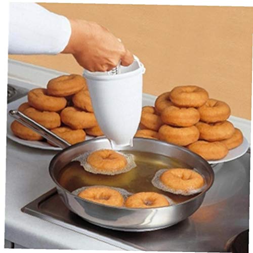 Lankater Kunststoff-Donut-Maschine Donut-Maschine Mold Pancake Spender DIY Werkzeug Küche Konditorei Backen Ware von Lankater