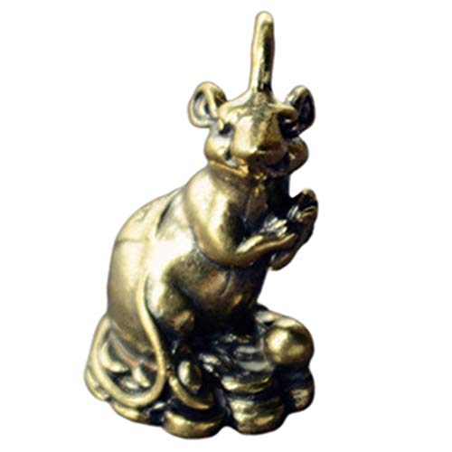 Lankater Maus Ornament Ratte Figuren Geld-glück Feng Shui Statue Schreibtisch Craft Kleine Statue Für Amulet von Lankater