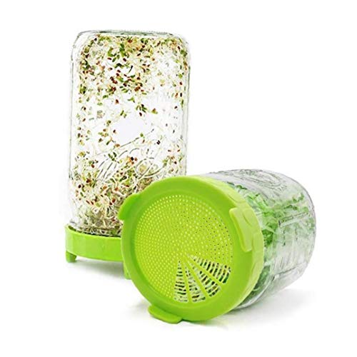 Lankater Seads Wachsende Keimung Sprießen Lids Mesh-Sprout-Abdeckung Dichtring Nursery Töpfe Jar Pflanz Supplies zufällige Farbe von Lankater