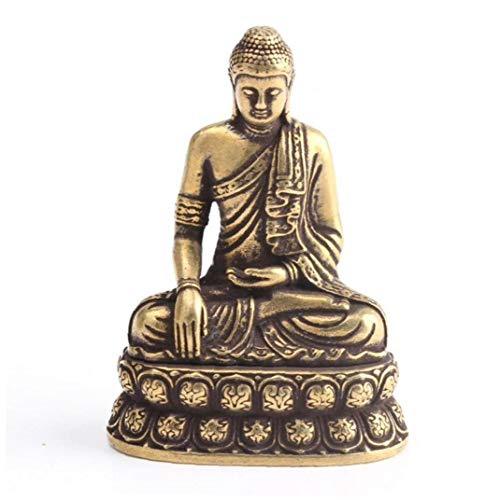 Lankater Vintage Buddha-Statue, Sammlung Antique Copper Metall Buddha Hauptdekorationen von Lankater