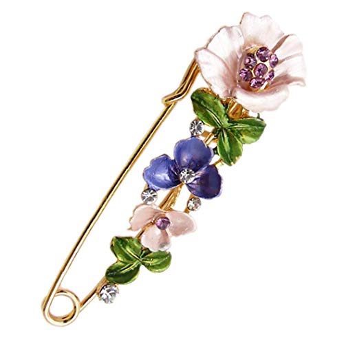 Lankater Vintage Pins Broschen Kragen-Revers-Stifte Badge Blume Strass-Brosche Schmuck Lila Lankater Vintage Pins Broschen Kragen-Revers-Stifte Badge Blume Strass-Brosche Schmuck Lila von Lankater