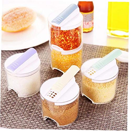 Lankater Würzen Shaker Menage Vorratsdose Salz Pfeffer Zucker Spice Jar Kitchen 5 Sätze/Set (zufällige Farbe) von Lankater