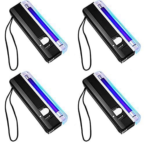 Lanko 4 Stück UV-Handfackel, schwarz, tragbar, Blacklight LED, UV-Licht, Banknotenprüfer, eine Batterie Lanko 4 Stück UV-Handfackel, schwarz, tragbar, Blacklight LED, UV-Licht, Banknotenprüfer, eine Batterie von Lanko