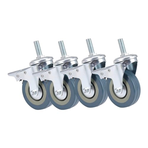 Lanko Schwerlast 75 mm Lenkrolle mit Bremse Schubkarrenrad für Möbel, 4 Stück von Lanko