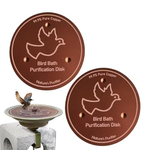 2 Stück Vogelbad Kupferscheibe, Kupfervogelbad mit 3-Punkte-Unterstützung, 99,99% 10cm reines Kupfer Reinigungsscheibe, Langlebige Vogelbads Reinigungs Scheibe Futterschale für Garten & Rasen 2 Stück Vogelbad Kupferscheibe, Kupfervogelbad mit 3-Punkte-Unterstützung, 99,99% 10cm reines Kupfer Reinigungsscheibe, Langlebige Vogelbads Reinigungs Scheibe Futterschale für Garten & Rasen von Lanmijia