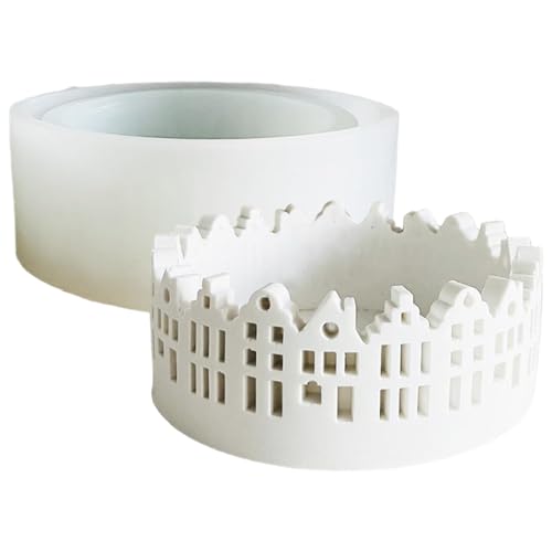 Gießformen Silikonform Häuser | Mini Silikonform Haus Ringform | Runde Teelampe Silikonformen | Haus Kerzenständer für Duftkerzen und Handgemachter Seife für Kerzenhalter Handwerk Gießformen Silikonform Häuser | Mini Silikonform Haus Ringform | Runde Teelampe Silikonformen | Haus Kerzenständer für Duftkerzen und Handgemachter Seife für Kerzenhalter Handwerk von Lanmijia