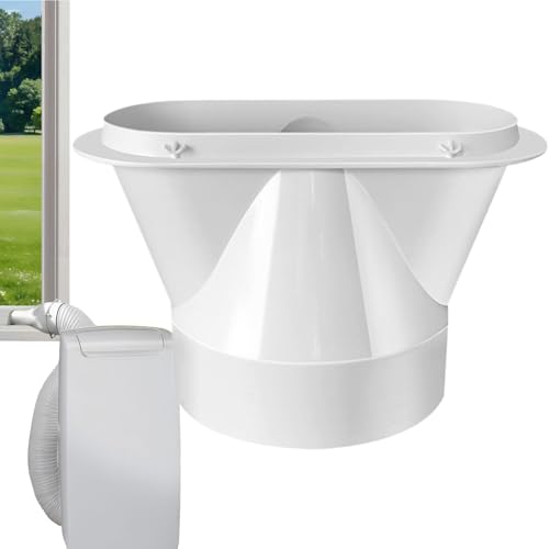 Klimaanlage Abluftschlauch Adapter Fenster | 130mm Flacher Schlauchanschlussadapter | Verbindungsstück KlimageräteSchlauch Anschluss für Klimaanlage Dunstabzugshaube von Lanmijia