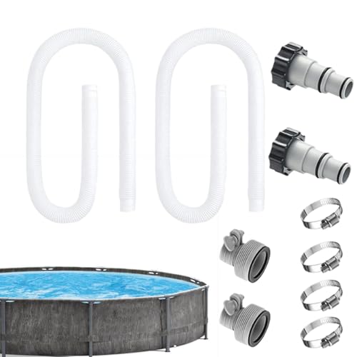 Poolschlauch 150cm/Ø38mm | Solarschlauch für Pool| Poolfilterschlauch für Filterpumpe Schwimmbad mit Schlauchschellen & verbindung | Poolschlauch für Filterpumpe und Salzwassersystemen Poolschlauch 150cm/Ø38mm | Solarschlauch für Pool| Poolfilterschlauch für Filterpumpe Schwimmbad mit Schlauchschellen & verbindung | Poolschlauch für Filterpumpe und Salzwassersystemen von Lanmijia