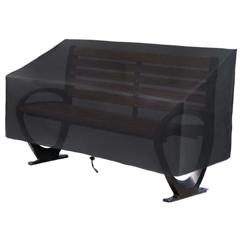 Schutzhülle für Gartenbank, 134x66x89/69cm 2 Sitzer Bank Abdeckung Wasserdichtes 210D Oxford-Gewebe, Gartenbank Abdeckung mit Kordelzug, Wasserdicht Winddicht UV-Beständig Schutzhülle für Gartenbank, 134x66x89/69cm 2 Sitzer Bank Abdeckung Wasserdichtes 210D Oxford-Gewebe, Gartenbank Abdeckung mit Kordelzug, Wasserdicht Winddicht UV-Beständig von Lanmijia