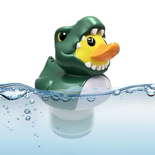 Schwimmender Chlorinator | Chlorschwimmer für Pool | Chlor Spender Schwimmer | Pool Und Spa Chlor Tabletten Halter | Leichtes Öffnen Schwimmender für whirlpools für Schwimmbad, Spa von Lanmijia