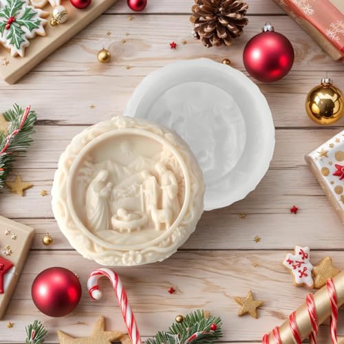 Silikonformen Gießformen Krippe, 3D Silikonform Weihnachten Dekoration, 3D Gipsform Weihnachten Krippe Silikonformen Tischdekorationen für DIY Handwerk, Heimdekoration Silikonformen Gießformen Krippe, 3D Silikonform Weihnachten Dekoration, 3D Gipsform Weihnachten Krippe Silikonformen Tischdekorationen für DIY Handwerk, Heimdekoration von Lanmijia