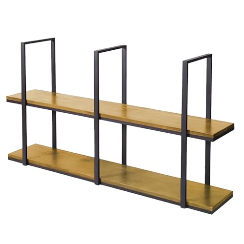 Deckenhängeregale für Wanddekoration, schwebende Regale aus schwarzem Metalleisen, Blumentopfständer, Weinregal für Zuhause, Küche, Mehrzweck-Organizer, (90x30x80cm) von Lanmmraifc