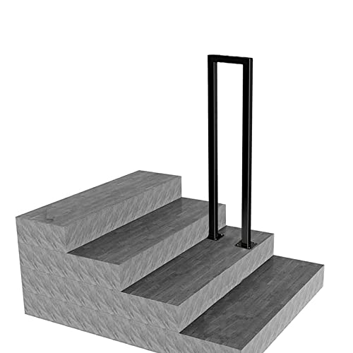 Handlauf für Treppen im Innen Treppenhandlauf Handläufe für Außentreppen, Stufengeländer für 1 Stufe, Mattmetall-Handlauf, Treppengeländer, Übergangsgeländer mit Montagesatz, schwarze Handläufe für de von Lanmmraifc