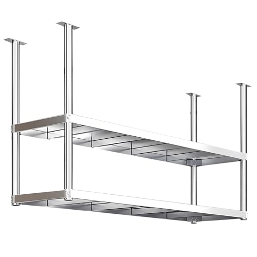 Lanmmraifc Deckenhängeregal, schwebende Regale aus Edelstahl, Küchenaufbewahrung, Weinregal, 2-stufige Pflanzenständer, Ausstellungsregale, Geschirraufbewahrungsregal für Restaurant, Bar(60x35x80cm) Lanmmraifc Deckenhängeregal, schwebende Regale aus Edelstahl, Küchenaufbewahrung, Weinregal, 2-stufige Pflanzenständer, Ausstellungsregale, Geschirraufbewahrungsregal für Restaurant, Bar(60x35x80cm) von Lanmmraifc
