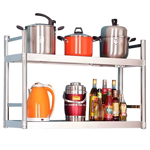 Lanmmraifc Edelstahlregal mit 2 Ebenen, Robustes, schwebendes Regal zur Wandmontage, Organizer für Töpfe und Pfannen, Catering-Aufbewahrungsregale für Restaurant, Küche, Zuhause, Hotel(150X35X55cm) Lanmmraifc Edelstahlregal mit 2 Ebenen, Robustes, schwebendes Regal zur Wandmontage, Organizer für Töpfe und Pfannen, Catering-Aufbewahrungsregale für Restaurant, Küche, Zuhause, Hotel(150X35X55cm) von Lanmmraifc
