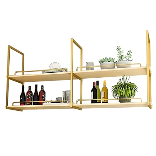 Lanmmraifc Modernes 2-stöckiges Deckenregal, Deckenregal, Weinglasregal/Pflanzenständer/Bücherregal, hängende Ausstellungsregale aus Holz, Mehrzweck-Organizer für Schrank, Küche, Bar(100x30x80cm) Lanmmraifc Modernes 2-stöckiges Deckenregal, Deckenregal, Weinglasregal/Pflanzenständer/Bücherregal, hängende Ausstellungsregale aus Holz, Mehrzweck-Organizer für Schrank, Küche, Bar(100x30x80cm) von Lanmmraifc