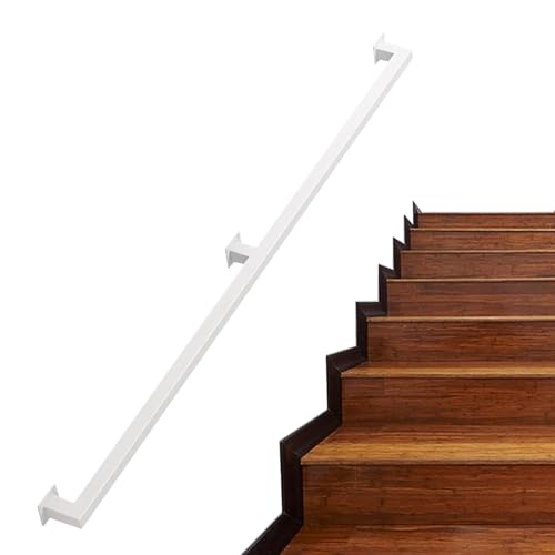 Lanmmraifc Treppengeländer-Handlauf, weißes Treppengeländer, Wandbalustrade, Rutschfester industrieller Sicherheitshandlauf aus verzinktem Eisen für den Innen- und Außenbereich (Size : 330cm) von Lanmmraifc