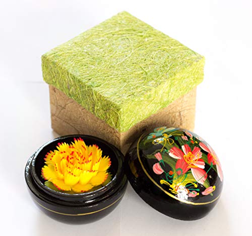Seifenblume in Mangoholzbox, handgemacht, 8 x 8 x 8 cm, in Geschenkbox, 3 Stück von Lanna Lanna