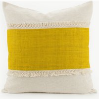 Raw Hill Tribe Hanf Stoff Dekokissen Kissen 50x50 cm - Natürliche Farbe Textil Oatmeal Raue Textur Gestreift Weizen Gelb Quaste Franse #id2 Raw Hill Tribe Hanf Stoff Dekokissen Kissen 50x50 cm - Natürliche Farbe Textil Oatmeal Raue Textur Gestreift Weizen Gelb Quaste Franse #id2 von LannaPassa