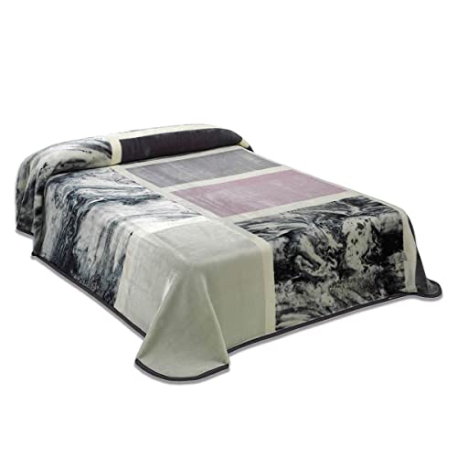 Lanovenanube Decke für Bett, Gold, L81 - 220 x 240 cm, Grau von Lanovenanube