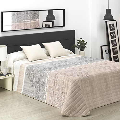 Lanovenanube Tagesdecke Bouti Naima - Bett 90 (180 x 270 cm) - Farbe Beige von Lanovenanube