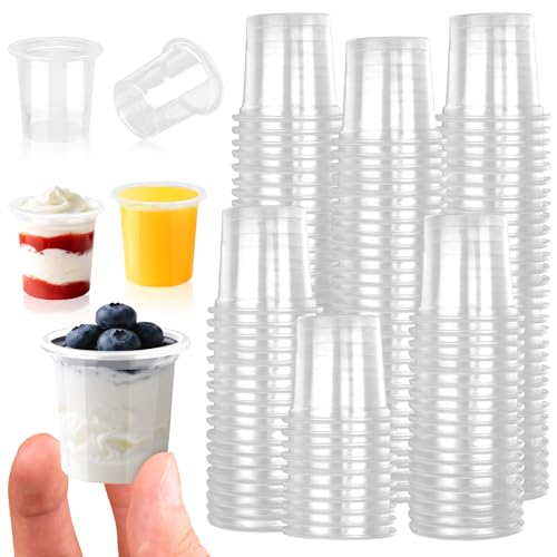Lanovuto 300 Stück Plastikbecher, 2 cl/20 ml Schnapsgläser Plastik, Shotgläser Plastik Transparente, Schnapsbecher, Shot Becher für Party, Spaß, Hochzeiten von Lanovuto