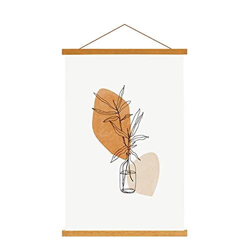 Lanpn A3 Magnetischer Posterrahmen, Bilderrahmen, Objektrahmen, 30 cm, 30 x 40 cm, 30 x 45 cm, magnetischer Bilderrahmen, aus Naturholz, für Poster, Magnetrahmen, Posterrahmen (30 cm, Teck) von Lanpn
