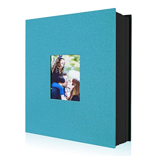 Lanpn Fotoalbum 10x15 400, Leinen Einstecken Einsteckalbum für Hochformat Fotos Bilder Blaugrün von Lanpn