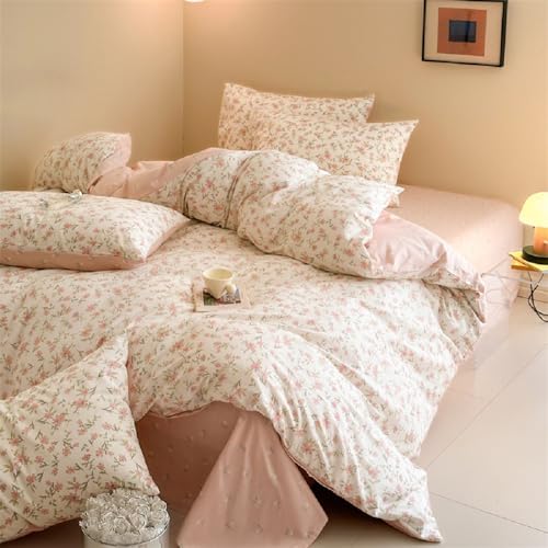 Lanqinglv Bettwäsche 200x200 Baumwolle Rosa Blumen Aesthetic Pflanzen Renforce ÖKO-TEX Baumwollbettwäsche Blätter Mädchen Bettbezug mit Reißverschluss und 2 Kissenbezug 80x80 cm Lanqinglv Bettwäsche 200x200 Baumwolle Rosa Blumen Aesthetic Pflanzen Renforce ÖKO-TEX Baumwollbettwäsche Blätter Mädchen Bettbezug mit Reißverschluss und 2 Kissenbezug 80x80 cm von Lanqinglv
